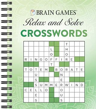 portada Brain Games - Relax and Solve: Crosswords (Green) (en Inglés)