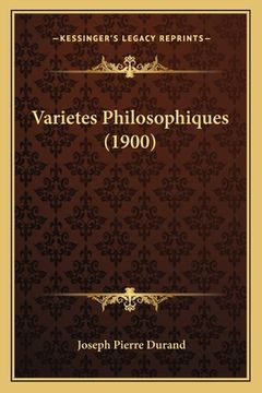 portada Varietes Philosophiques (1900) (in French)