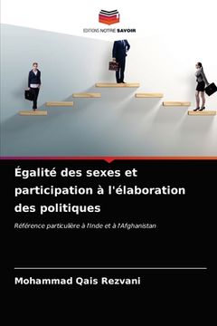 portada Égalité des sexes et participation à l'élaboration des politiques (in French)