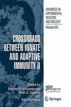 portada crossroads between innate and adaptive immunity ii (en Inglés)