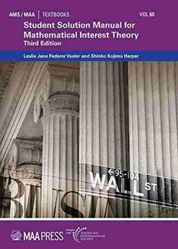 portada Student Solution Manual for Mathematical Interest Theory: Third Edition (Ams 
