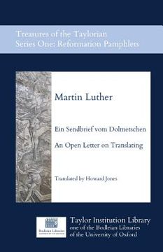 portada Ein Sendbrief vom Dolmetschen - An Open Letter on Translating (in English)