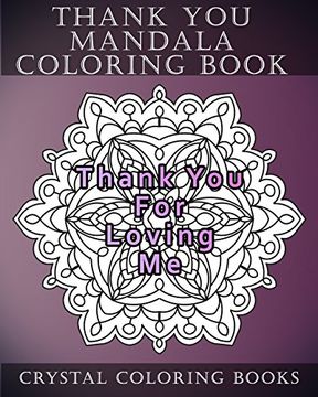 portada Thank you Mandala Coloring Book: 20 Thank you Mandala Coloring Pages (Volume 5) (en Inglés)