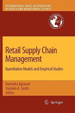 portada retail supply chain management: quantitative models and empirical studies (en Inglés)