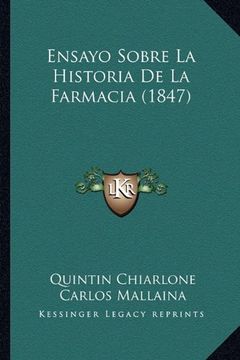 portada Ensayo Sobre la Historia de la Farmacia (1847)