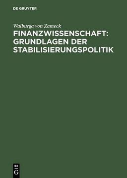 portada Finanzwissenschaft: Grundlagen Der Stabilisierungspolitik