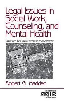 portada legal issues in social work, counseling, and mental health: guidelines for clinical practice in psychotherapy