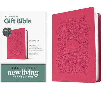 portada Premium Gift Bible Nlt, Filament Enabled (Leatherlike, Very Berry Pink Vines, red Letter)