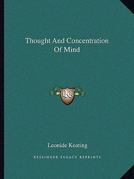 portada thought and concentration of mind