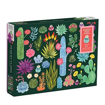 portada Desert Flora 1000 Piece Puzzle With Shaped Pieces (in English)