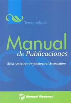 portada Manual De Publicaciones De La American Psychological Association 