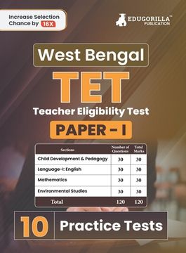 portada West Bengal TET (Teacher Eligibility Test) Paper 1 Book 2023 (English Edition) - 10 Practice Tests (1800 Solved Questions) with Free Access to Online (in English)