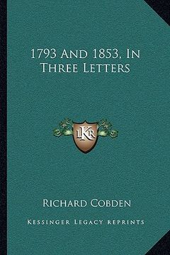 portada 1793 and 1853, in three letters