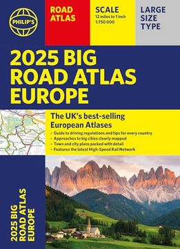 portada 2025 Philip's big Road Atlas of Europe (en Inglés)