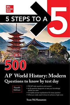 portada 5 Steps to a 5: 500 AP World History: Modern Questions to Know by Test Day, Fourth Edition