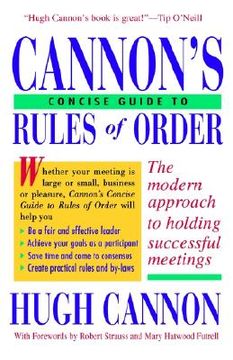 portada cannon's concise guide to rules of order (en Inglés)