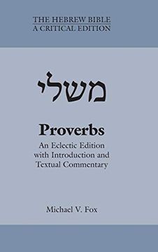portada Proverbs: An Eclectic Edition With Introduction and Textual Commentary: 1 (en Inglés)
