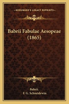 portada Babrii Fabulae Aesopeae (1865) (en Latin)