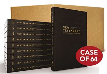 portada Niv, new Testament With Psalms and Proverbs, Pocket-Sized, Paperback, Black, Case of 64, Comfort Print (in English)
