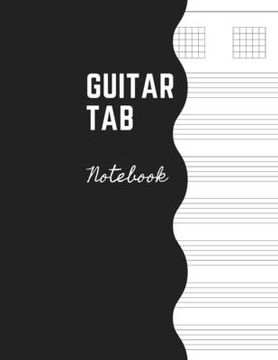portada Guitar tab Notebook: Music Paper Sheet for Guitarist and Musicians - Wide Staff tab |Large Size 8,5 x 11" (en Inglés)