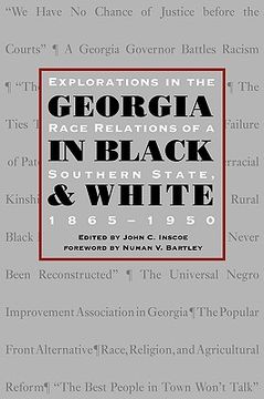 portada georgia in black and white: explorations in race relations of a southern state, 1865-1950 (in English)