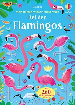 portada Mein Immer-Wieder-Stickerbuch: Bei den Flamingos 