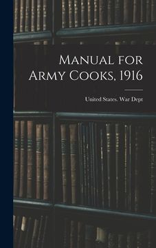 portada Manual for Army Cooks, 1916 (en Inglés)