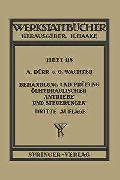 portada Behandlung und Prüfung Ölhydraulischer Antriebe und Steuerungen (en Alemán)