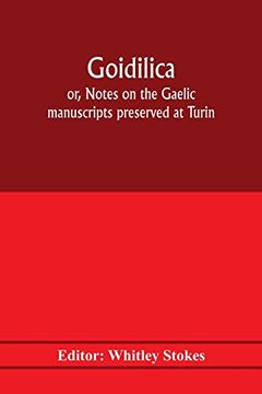 portada Goidilica; Or, Notes on the Gaelic Manuscripts Preserved at Turin, Milan, Berne, Leyden, the Monastery of s. Paul, Carinthia, and Cambridge, With. And the Old-Irish Notes in the Book of Armagh 