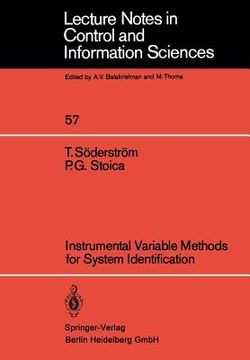 portada instrumental variable methods for system identification