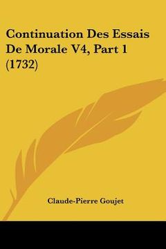 portada continuation des essais de morale v4, part 1 (1732) (en Inglés)