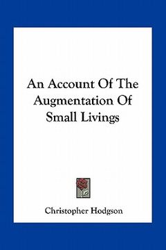 portada an account of the augmentation of small livings (en Inglés)