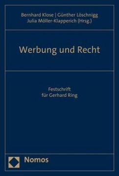 portada Werbung und Recht: Festschrift fur Gerhard Ring (en Alemán)