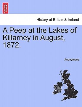 portada a peep at the lakes of killarney in august, 1872. (in English)