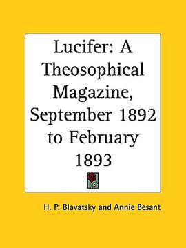 portada lucifer: a theosophical magazine, september 1892 to february 1893 (en Inglés)