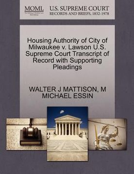 portada housing authority of city of milwaukee v. lawson u.s. supreme court transcript of record with supporting pleadings (in English)