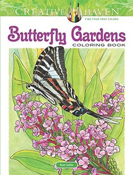 portada Creative Haven Butterfly Gardens Coloring Book (en Inglés)