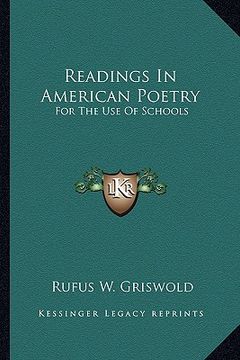 portada readings in american poetry: for the use of schools (en Inglés)
