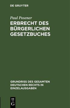 portada Erbrecht des Bürgerlichen Gesetzbuches (en Alemán)