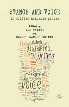 portada Stance and Voice in Written Academic Genres (en Inglés)