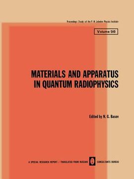 portada Materials and Apparatus in Quantum Radiophysics (en Inglés)