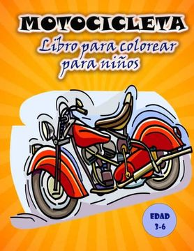 portada Libro Para Colorear de Motos Para Niños: Imágenes de Motos Grandes y Divertidas Para Niños