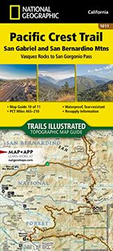 portada Pacific Crest Trail: San Gabriel and san Bernardino Mountains map [Vasquez Rocks to san Gorgonio Pass] (National Geographic Topographic map Guide, 1011) (en Inglés)