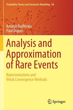 portada Analysis and Approximation of Rare Events: Representations and Weak Convergence Methods (en Inglés)