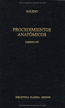 portada Procedimientos Anatómicos. Libros I-Ix