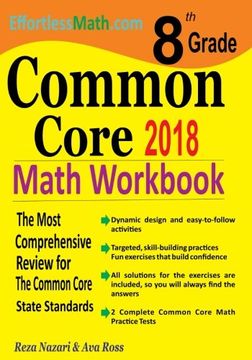portada 8th Grade Common Core Math Workbook: The Most Comprehensive Review for the Common Core State Standards (en Inglés)