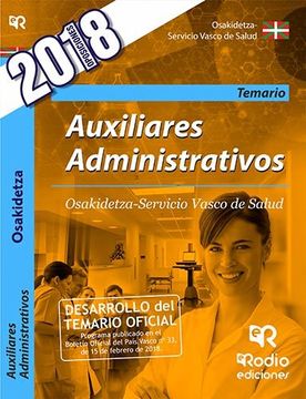portada Auxiliares Administrativos. Osakidetza Servicio Vasco de Salud. Temario