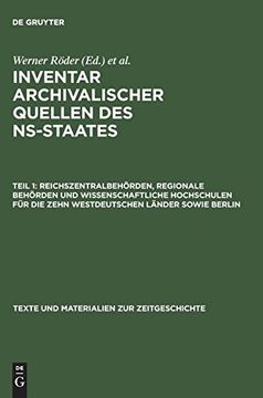portada Reichszentralbehörden, Regionale Behörden und Wissenschaftliche Hochschulen für die Zehn Westdeutschen Länder Sowie Berlin (en Alemán)