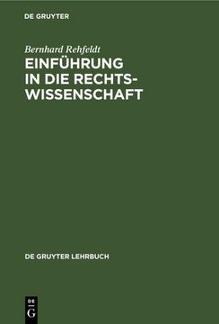 portada Einführung in die Rechtswissenschaft (in German)