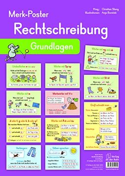 portada Rechtschreibung - Grundlagen, 12 Farbige A3-Poster (en Alemán)